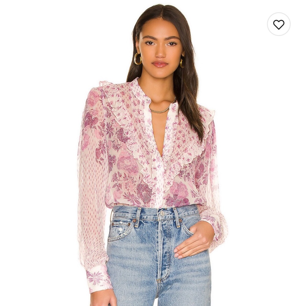 Hemant and Nandita Suki Ruffled Floral Shirt